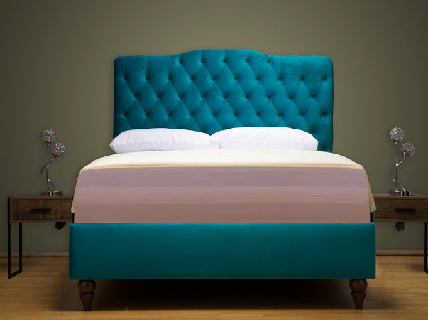 Ellington tufted upholstered platform cheap bed