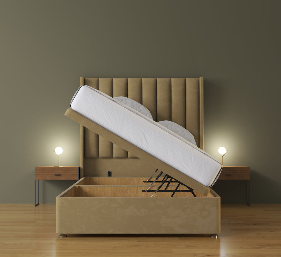 Neo Panel Wing Ottoman Bed in 3ft Single – 