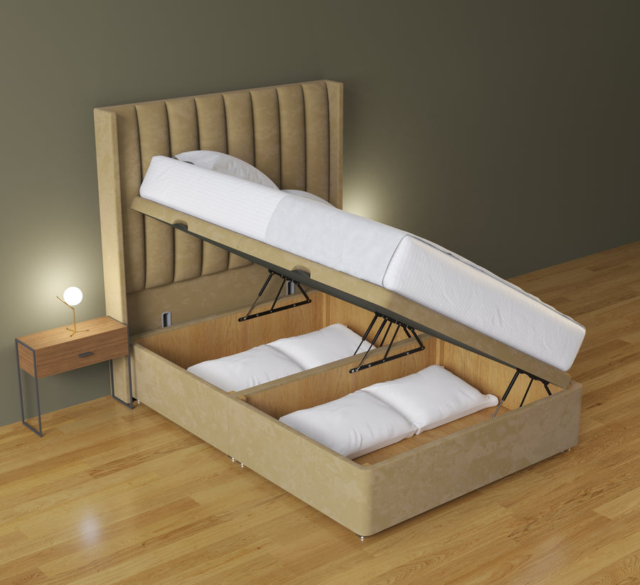Neo Panel Wing Ottoman Bed in 3ft Single – 